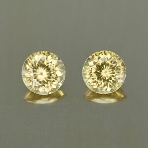 YellowZircon round pair 4.5mm 1.07cts zn2115