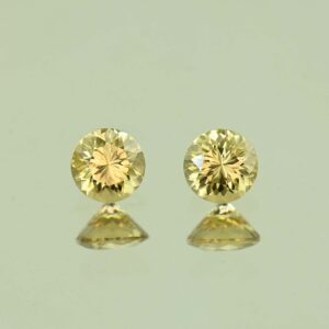 YellowZircon round pair 4.5mm 1.10cts H zn3814
