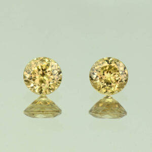 YellowZircon round pair 5.5mm 1.99cts H zn3769