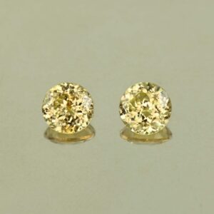 YellowZircon round pair 5.5mm 2.03cts H zn3820