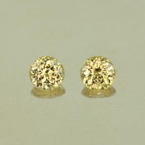 YellowZircon round pair 5.5mm 2.07cts H zn3822