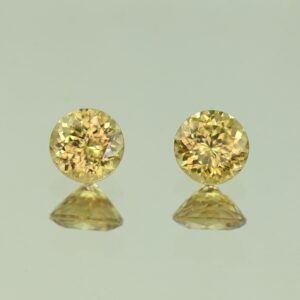 YellowZircon round pair 5.5mm 2.13cts H zn3776