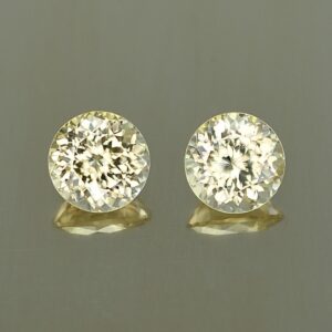YellowZircon round pair 6.0mm 2.56cts zn2149 SOLD