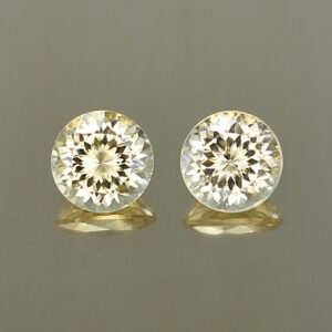 YellowZircon round pair 6.0mm 2.63cts zn2150