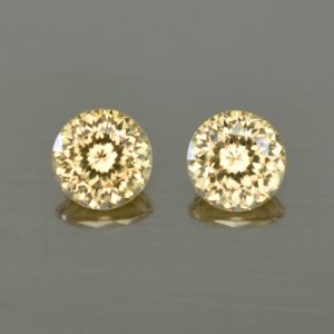 YellowZircon round pair 6.0mm 2.67cts zn1786 SOLD