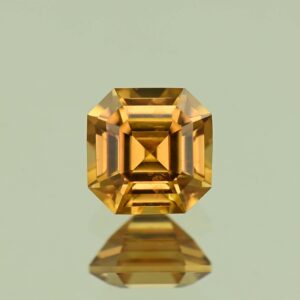 YellowZircon sq eme cut 6.0mm 1.61cts N zn7640