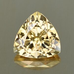 YellowZircon trillion 9.5x9.4mm 4.75cts zn1569