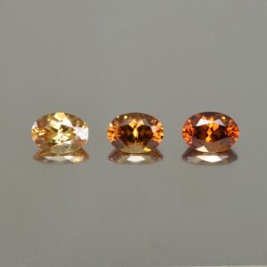 Zircon Suite oval 7.5x5.5mm 4.56cts 3pcs N zn3577