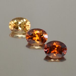 Zircon Suite oval 9.0x7.0mm 8.36cts 3pcs N a zn3582