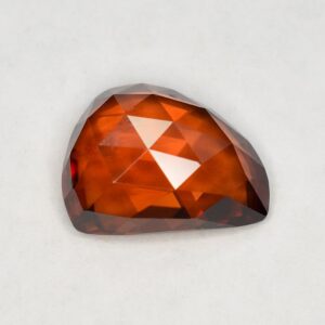 Zircon freeform rose cut 12.9x9.7mm 7.40cts N a zn1623