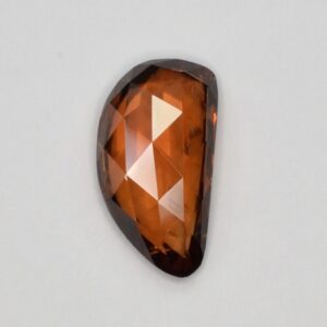 Zircon freeform rose cut 15.0x8.0mm 6.04cts N a zn1618
