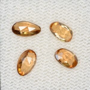 Zircon freeform rose cuts under0.50cts 1.84cts 4pcs N zn2900