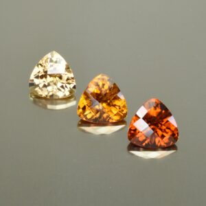 Zircon suite ch trill 7.5mm 6.95cts 3pcs N a zn3580
