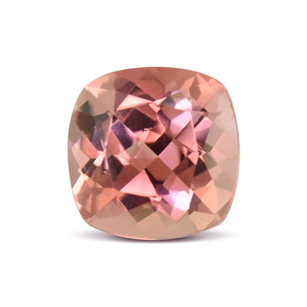 PeachTourmaline sq cush 10.0mm 3.92cts N tm1660 sh