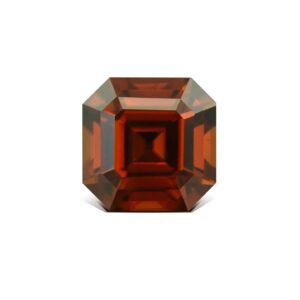 RedOrangeZircon sq eme cut 6.9mm 2.34cts N zn6631 sh
