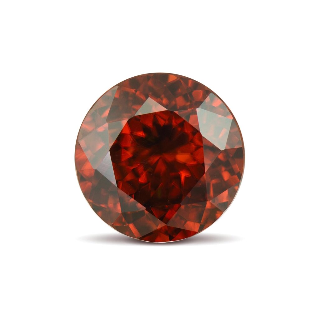 RedZircon round 11.0mm 7.02cts N zn6618 sh