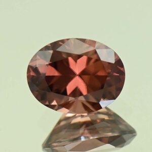 RoseZircon oval 8.9x6.8mm 2.79cts N zn1763