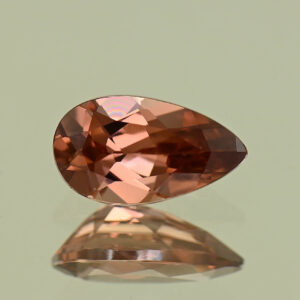 RoseZircon pear 8.9x5.0mm 1.47cts H zn8180