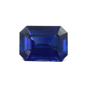 BlueSapphire eme cut 7.5x5.4mm 1.37cts H sa991 sh