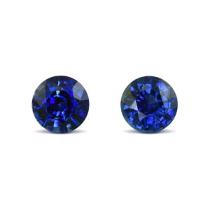 BlueSapphire round pair 5.0mm 1.14cts H sa967 sh