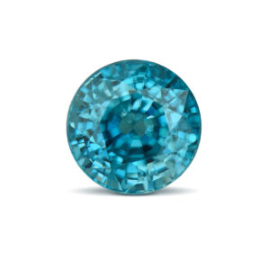 BlueZircon round 9.0mm 4.79cts H zn5086 sh