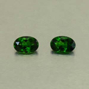 ChromeTourmaline oval pair 6.5x4.5mm 0.99cts N ct723