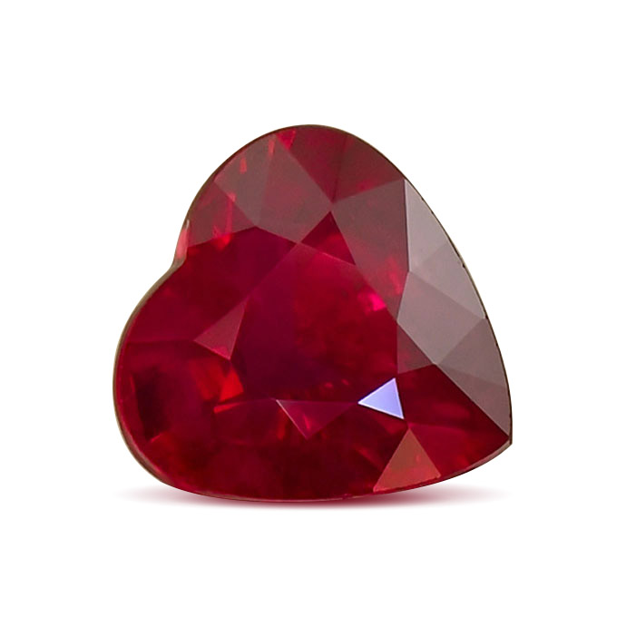 Ruby heart 7.0x6.9x4.1mm 1.51cts H ru156 a sh