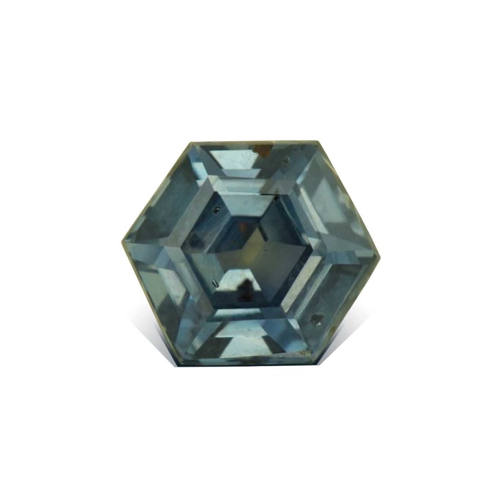 TealSapphire hexagon 6.5mm 1.90cts N sa533 sh
