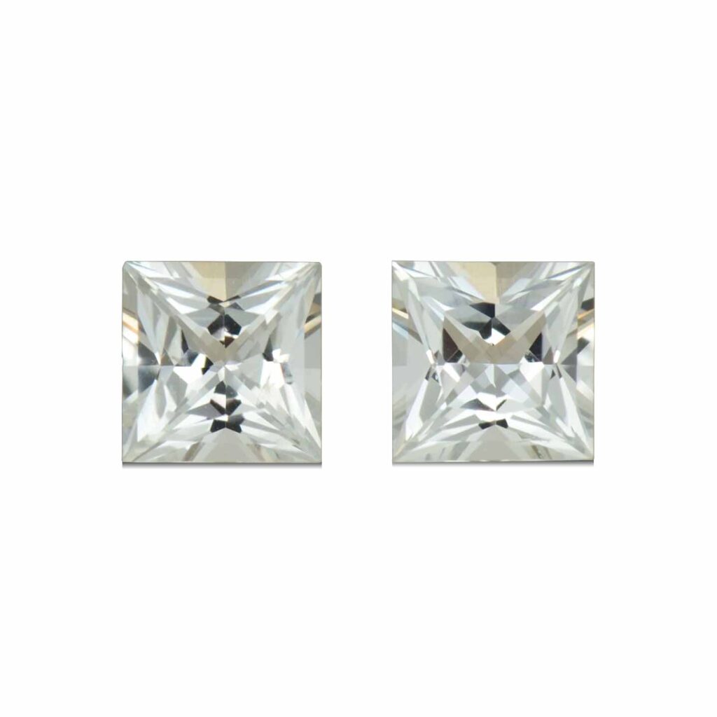 WhiteBeryl princess pair 5.0mm 1.10cts N wb104
