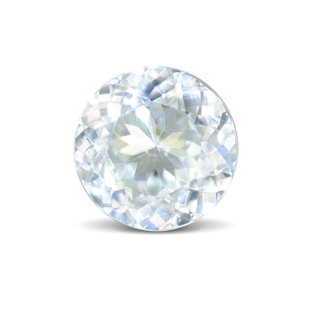 WhiteZircon round 8.6mm 2.89cts H zn5575 sh