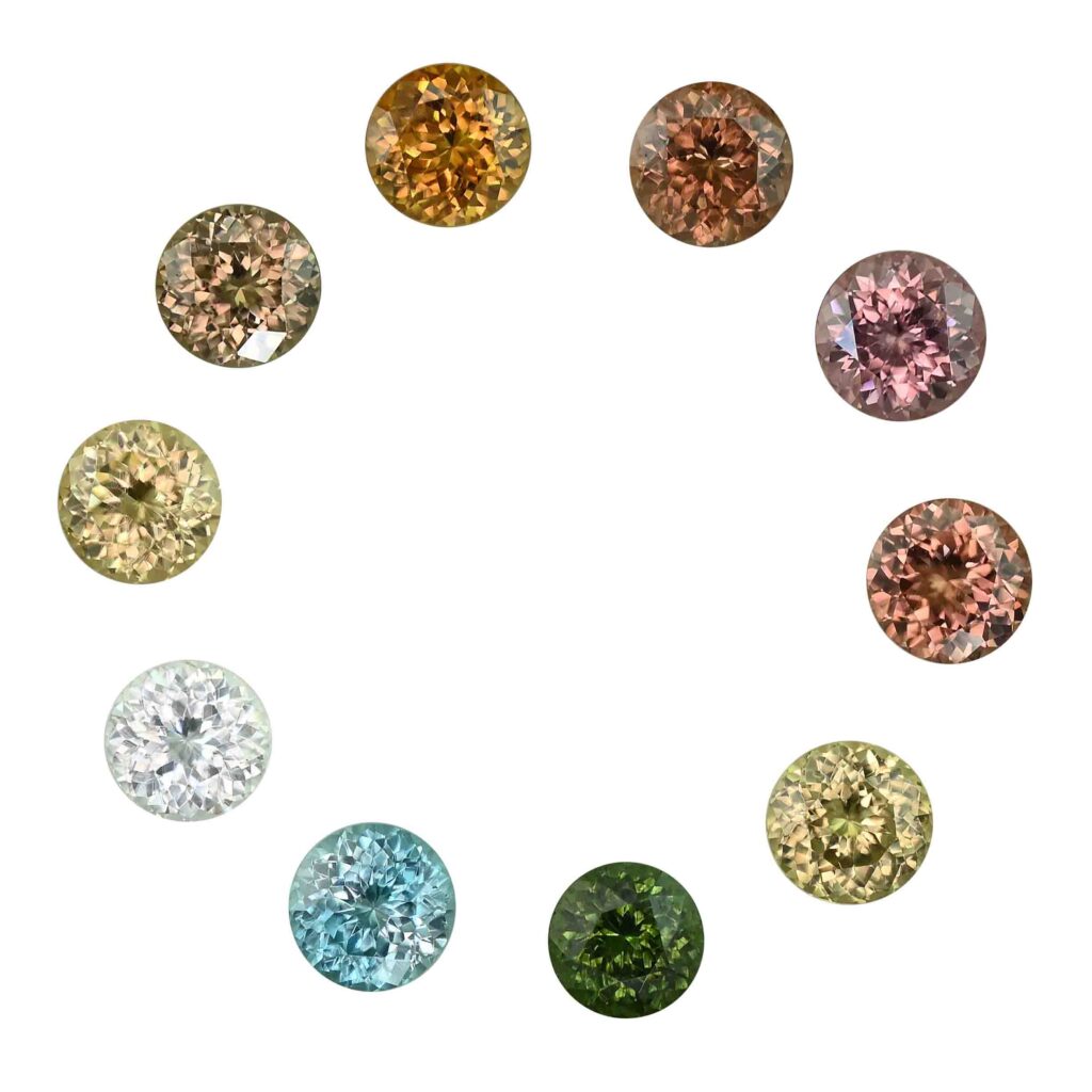 Zircon Suite round 6.0mm 12.85cts N-H zn1341 nb
